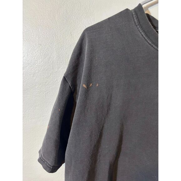 Vintage Harley-Davidson Chicago IL Tee Black USA Made Distressed Paint Marks L - Picture 4 of 5